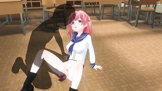 3D HENTAI Teacher found a vibrator in a schoolgirl's bag and put it in her pussy