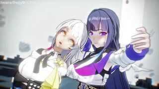 0431 -【R18-MMD-4K】Honkai Impact 3rd 崩坏三 Mei senpai teaching Carole芽衣队长，你能再表演一下那个吗？