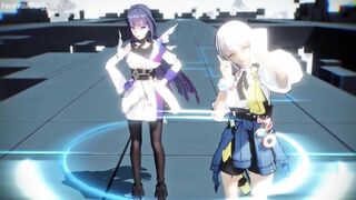 0431 -【R18-MMD-4K】Honkai Impact 3rd 崩坏三 Mei senpai teaching Carole芽衣队长，你能再表演一下那个吗？