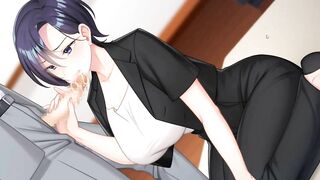 Rin to Shita Tsuma wa GAME | blowjob for the boss in the office