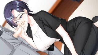 Rin to Shita Tsuma wa GAME | blowjob for the boss in the office