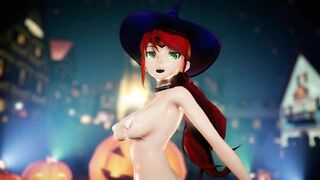 mmd r18 Halloween with pyrrha cute princess 3d hentai