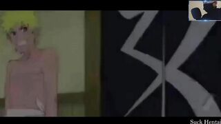 Naruto interrupted the girls' bath. I ended up fucking