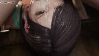 Tifa Lockhart Gives Sloppy Blowjob in Green Dress