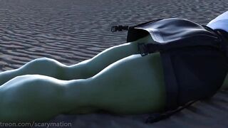 tifa lockheart turns into she hulk part 3