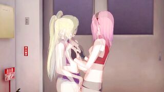 [natuto] Ino x Sakura(3d Hentai)