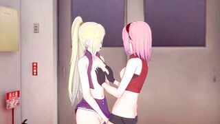 [natuto] Ino x Sakura(3d Hentai)