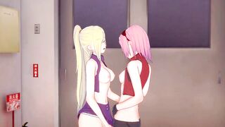 [natuto] Ino x Sakura(3d Hentai)