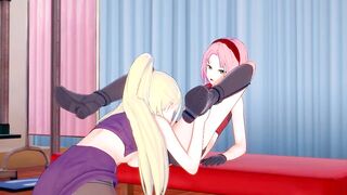 [natuto] Ino x Sakura(3d Hentai)