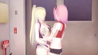 [natuto] Ino x Sakura(3d Hentai)