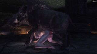 Skyrim 3d Boar defeat Hentai