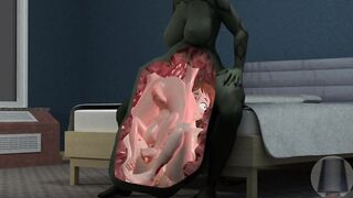 Snake Woman Vores Uraraka and Toga