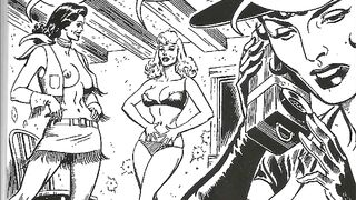 COWGIRLS AT WAR - FETISH BABES ILLUSTRATIONS - RUSS HEATH