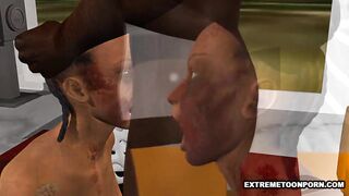 Foxy 3D Zombie Babe Taking Black Cock
