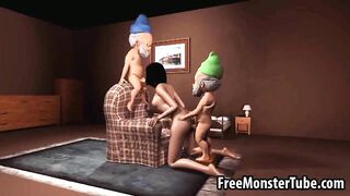 Hot 3D cartoon Snow White getting double teameded-high 1