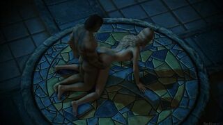 Skyrim bitch gets fucked in temple