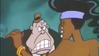 EBONY BLOWJOB CARTOON Sexy Black Cougar gives Head, Slutty MILF Lick Penis till Orgasm, Fuck Scene