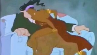 EBONY BLOWJOB CARTOON Sexy Black Cougar gives Head, Slutty MILF Lick Penis till Orgasm, Fuck Scene