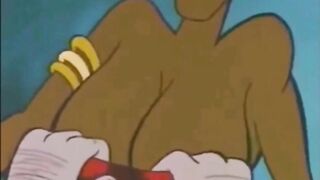 EBONY BLOWJOB CARTOON Sexy Black Cougar gives Head, Slutty MILF Lick Penis till Orgasm, Fuck Scene