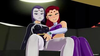 Raven x Starfire Teen Titans Hmv/pmv.