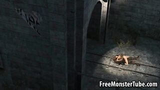 Sexy 3D babe getting fucked by a monster outdoorsandtrol2fix-high 1