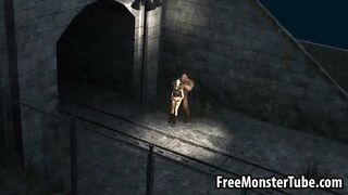 Sexy 3D babe getting fucked by a monster outdoorsandtrol2fix-high 1