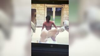 Sexy sim takes big black cock