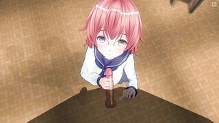 3D HENTAI Schoolgirl sucks teacher's cock after school