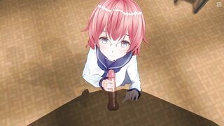 3D HENTAI Schoolgirl sucks teacher's cock after school
