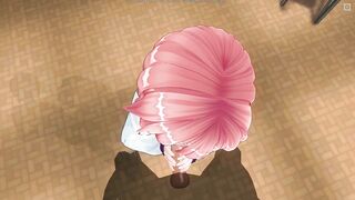 3D HENTAI Schoolgirl sucks teacher's cock after school