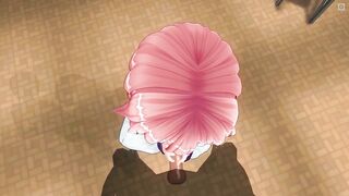 3D HENTAI Schoolgirl sucks teacher's cock after school