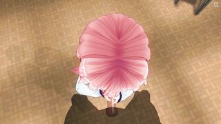 3D HENTAI Schoolgirl sucks teacher's cock after school