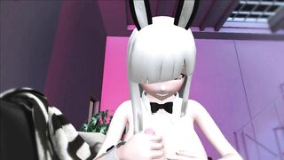 3D Hentai Bunny girl handjob