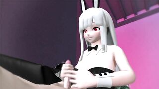 3D Hentai Bunny girl handjob