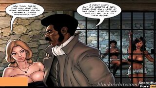 True Dick pt. 7 - Handcuffed Ebony babe Doggystyle BBC Fuck Outside - Public Cartoon Comic Porn