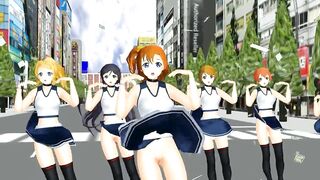 【MMD】LoveLive! Shake It with a rugged skirt!【R-18】