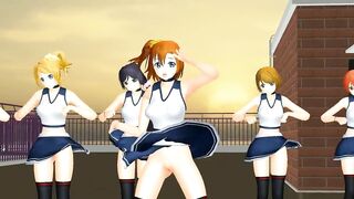 【MMD】LoveLive! Shake It with a rugged skirt!【R-18】