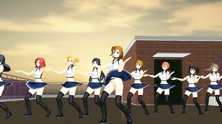 【MMD】LoveLive! Shake It with a rugged skirt!【R-18】