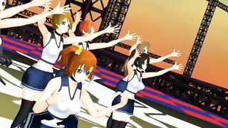 【MMD】LoveLive! Shake It with a rugged skirt!【R-18】