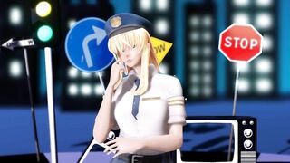 【MMD】Kirara police Gokuraku Jodo【R-18】