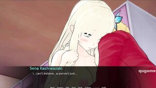 Suprise sex with hot Sena hentai game | hot blonde want sex hentai