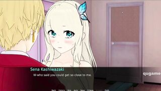 Suprise sex with hot Sena hentai game | hot blonde want sex hentai