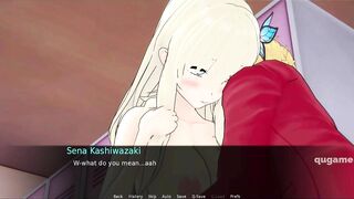 Suprise sex with hot Sena hentai game | hot blonde want sex hentai