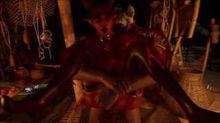 Succubus sucks big guy dry