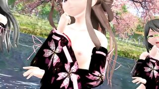 【MMD】Paradise Jodo in the park pond【R-18】
