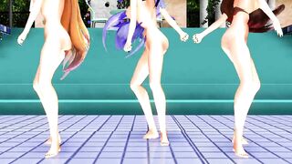 【MMD】Haku - Big Breasts Ondo【60fps】【R-18】