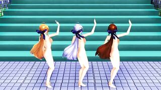 【MMD】Haku - Big Breasts Ondo【60fps】【R-18】
