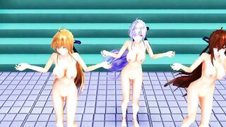 【MMD】Haku - Big Breasts Ondo【60fps】【R-18】