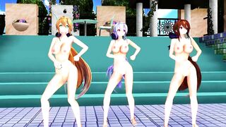 【MMD】Haku - Big Breasts Ondo【60fps】【R-18】