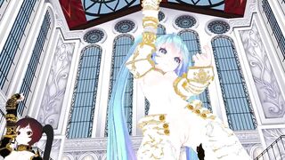 【MMD】Miku Knights - I love Kiss me【R-18】